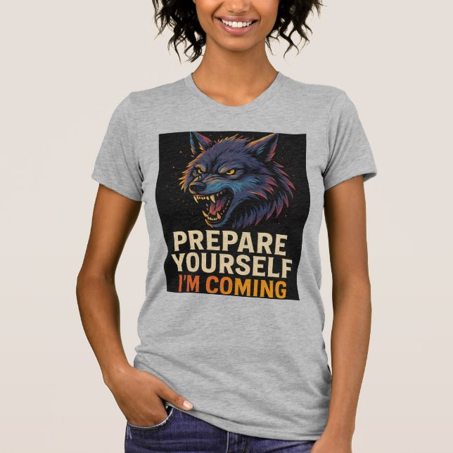 Wütender Wolf T-Shirt (Vorderseite)