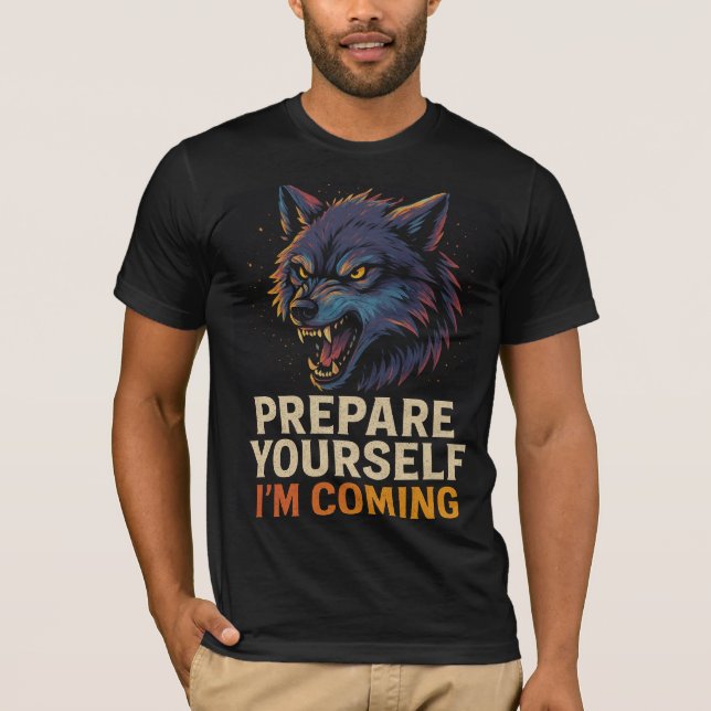 Wütender Wolf T-Shirt (Vorderseite)