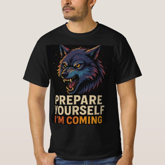 Wütender Wolf T-Shirt (Vorderseite)