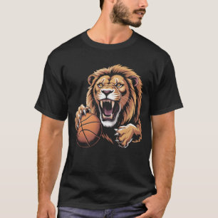 wütendes Basketball-Löwen-Maskottchen Sports Team  T-Shirt