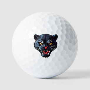 Wütendes Brüllendes Panther-Maskottchen Golfball