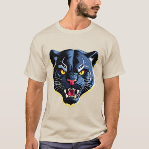 Wütendes Brüllendes Panther-Maskottchen T-Shirt