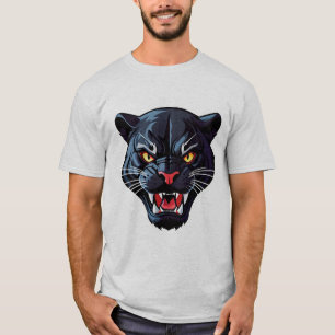 Wütendes Brüllendes Panther-Maskottchen T-Shirt