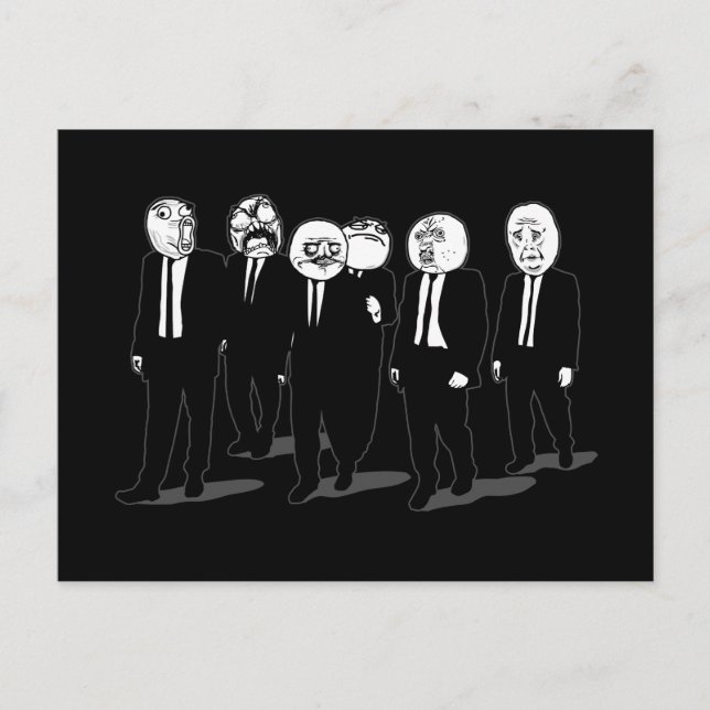 wütendes Comic Postkarte (Vorderseite)