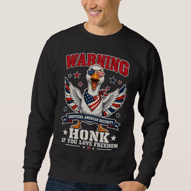 Wütendes Gänse-4.-Juli-Sweatshirt Sweatshirt (Vorderseite)