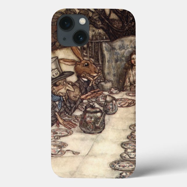 Wütendes Hutmacher-Tee-Party Arthur Rackham Case-Mate iPhone Hülle (Rückseite)