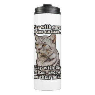 Wütendes Katzen-Meme für Katzenliebhaber und Katze Thermosbecher