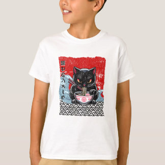 Wütendes Katzen-Ramen-Fest T-Shirt