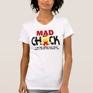 Wütendes Küken in der Kampf-Herz-Krankheit T-Shirt