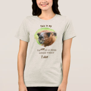 Wütendes Lama Schlechte Laune Lustig Tri-Blend Shirt