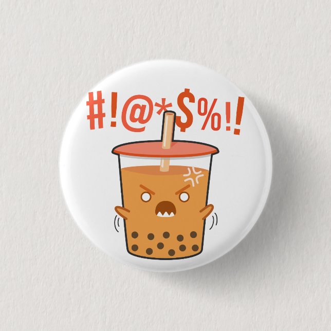 Wütendes Mako-Knopf-Button Button (Vorderseite)