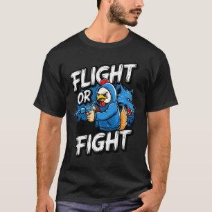 Wütendes Schlägertypen-Huhn Flucht- oder Kampfreak T-Shirt