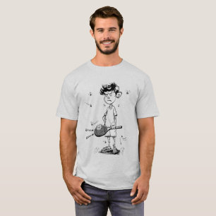 Wütendes Tennisjungen-T-Shirt – Mutiges Streetwear T-Shirt