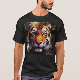 Wütendes Tiger-Schwarz Herren-Shirt T-Shirt