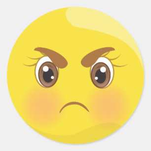 Wütendes u. verärgertes Emoji stellen Aufkleber