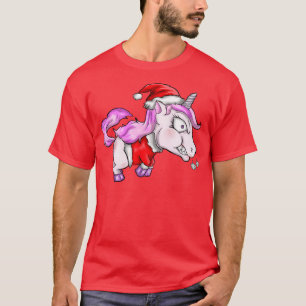 Wütendes Weihnachts-Einhorn Lustiges Weihnachten T-Shirt