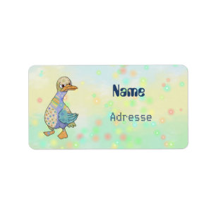 wütente Ente Adressaufkleber