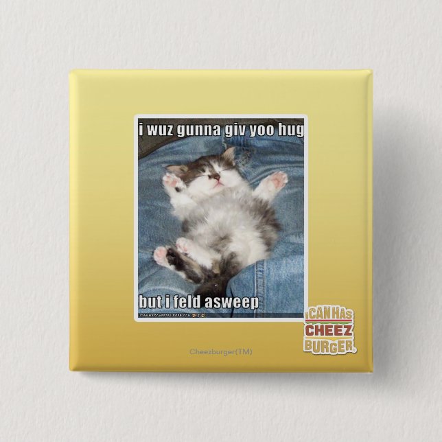 Wuz I gunna giv yoo Umarmung Button (Vorderseite)
