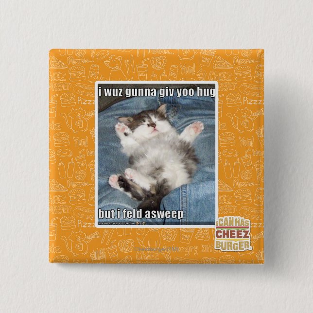Wuz I gunna giv yoo Umarmung Button (Vorderseite)