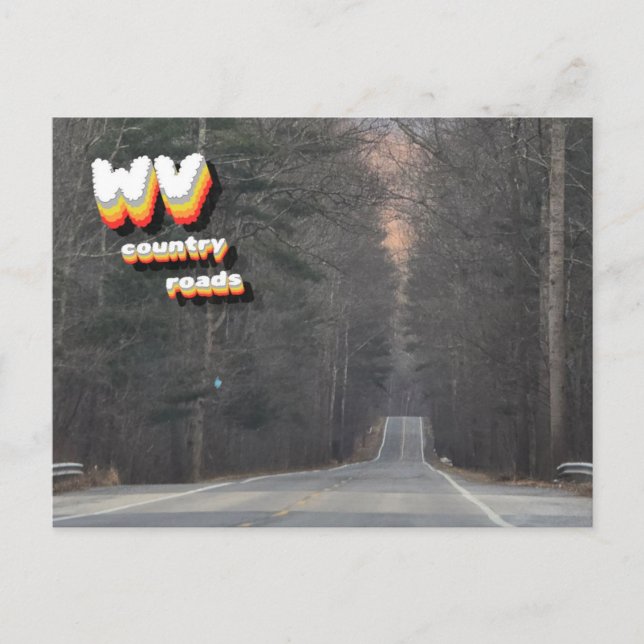 WV Country Roads Postkarte (Vorderseite)