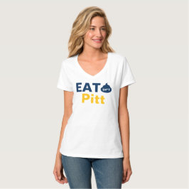 WV Damen V-Ausschnitt Oberteil Iss es Pitt T-Shirt