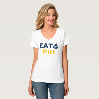 WV Damen V-Ausschnitt Oberteil Iss es Pitt T-Shirt