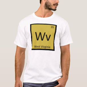 Wv - West Virginia Staatschemie-Symbol T-Shirt