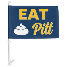 WVU Iss es PITT Autoflagge - Blau