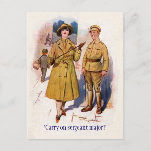 WW1 "Carry on" Postkarte
