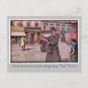 "WW1 Female Mail Carrier" Postkarte