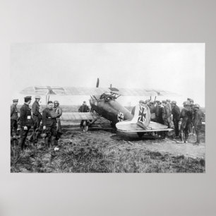 WW1 German Fighter Flugzeug, 1910er Poster