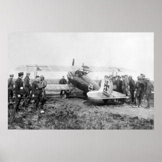 WW1 German Fighter Flugzeug, 1910er Poster