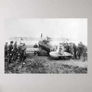 WW1 German Fighter Flugzeug, 1910er Poster