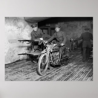 WW1 Motorradwagen Poster
