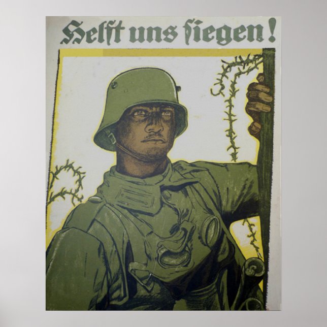 WW1 Propaganda Poster Helft uns Siegen! (Vorne)