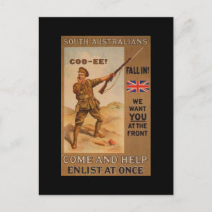WW1 Sammlerkarte 1914 AUSTRALIA PROPAGANDA Postkarte