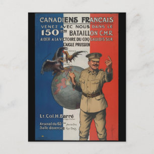 WW1 Sammlerkarte 1914 KANADA PROPAGANDA Postkarte