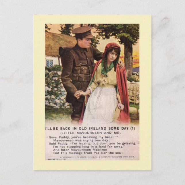 WW1 Songcard Postkarte (Vorderseite)