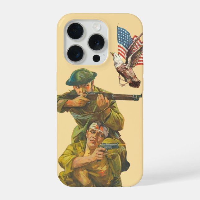 WW1 US Doughboy poster art  iPhone Hülle (Rückseite)