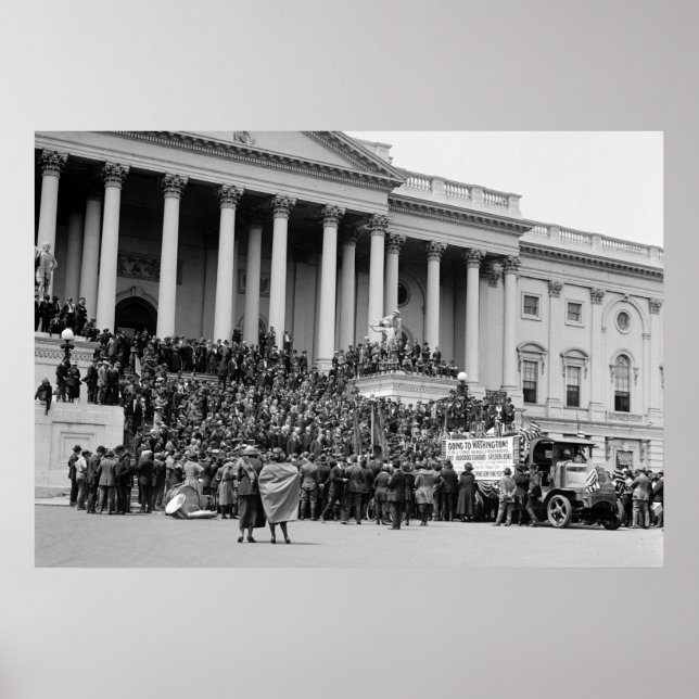 WW1 Veteran Bonus-Demonstration, 1922 Poster (Vorne)