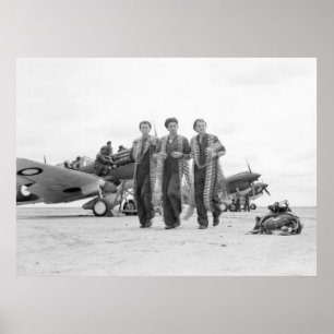 WW2 Airplane Ammunition, 1940s Poster