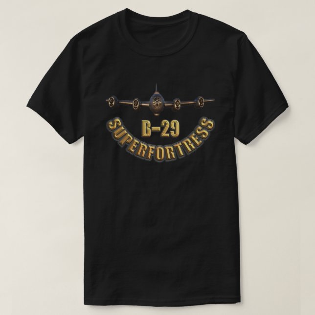 Ww2 American Warplane B-29 Superfestress Flugzeug  T-Shirt (Design vorne)