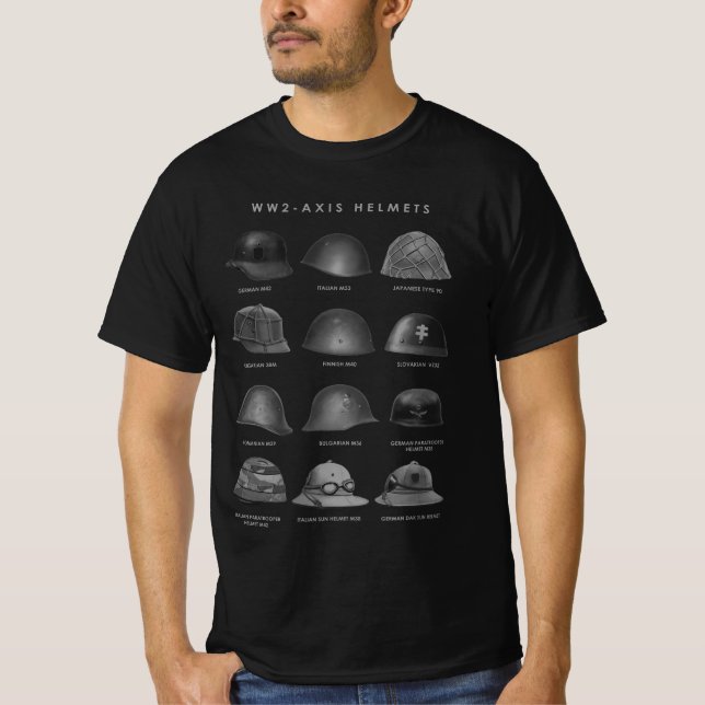 WW2 - Axis Helmets  T-Shirt (Vorderseite)