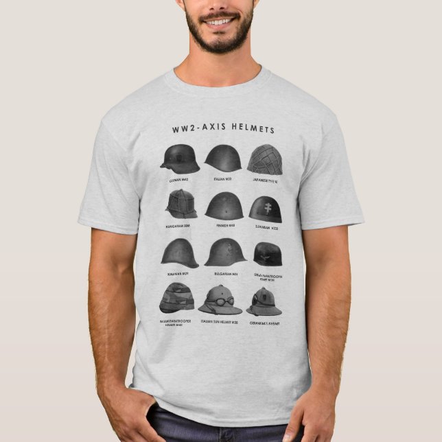 WW2 - Axis Helmets  T-Shirt (Vorderseite)