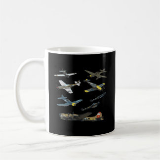WW2 Flugzeug Warbirds P51 Mustang Spitfire Messers Kaffeetasse