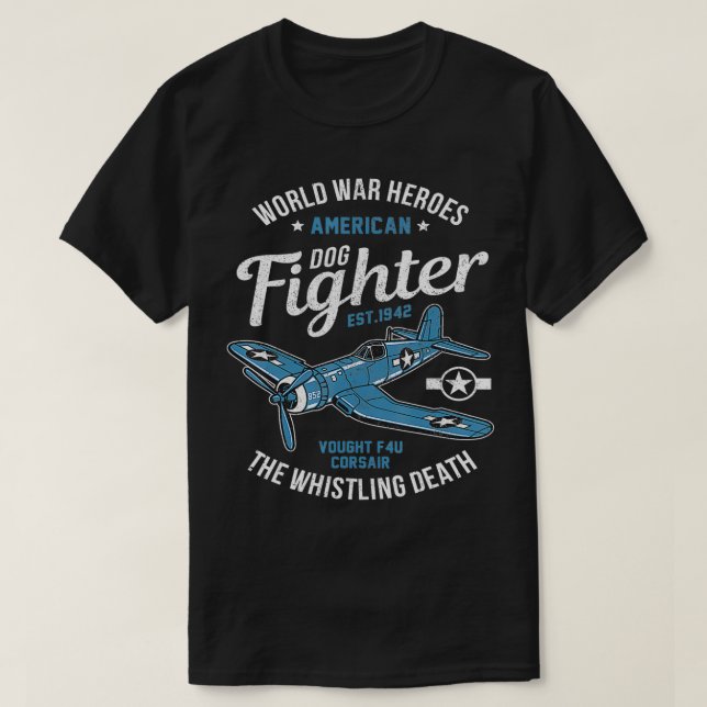 WW2 Flugzeug Warbirds Warplanes F4U Corsair1 T-Shirt (Design vorne)