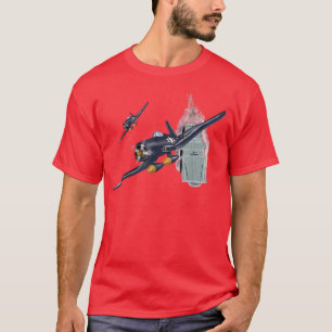WW2 Flugzeug Warplanes Warbirds F4U Corsair Aircra T-Shirt