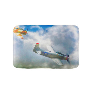 WW2-Flugzeuge AIR FORCE RAIDERS Badematte