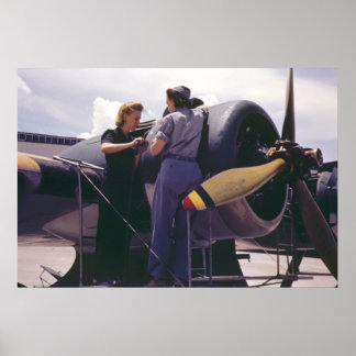WW2 Flugzeugmechanik für Frauen Poster