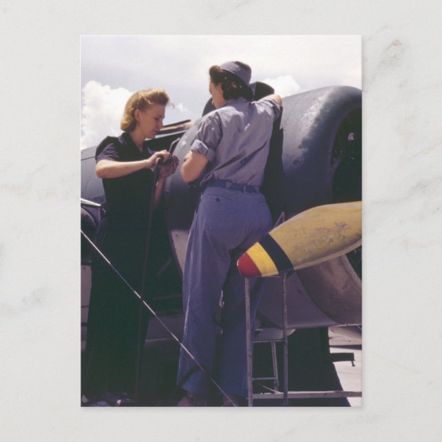 WW2 - Frauenluftfahrtmechaniken Postkarte (Vorderseite)